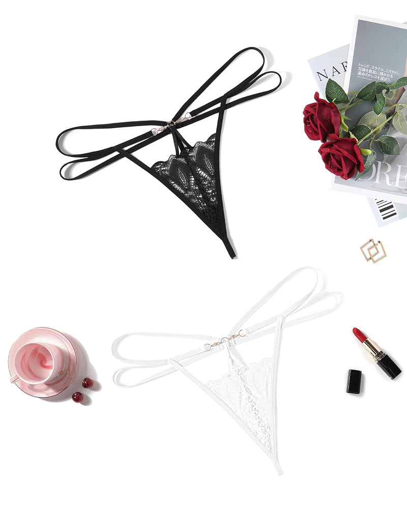 FLace Briefs Hollow Out Thong Panty