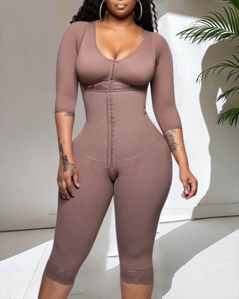 Tummy Control Hook And Eye Closure Support Shapewear