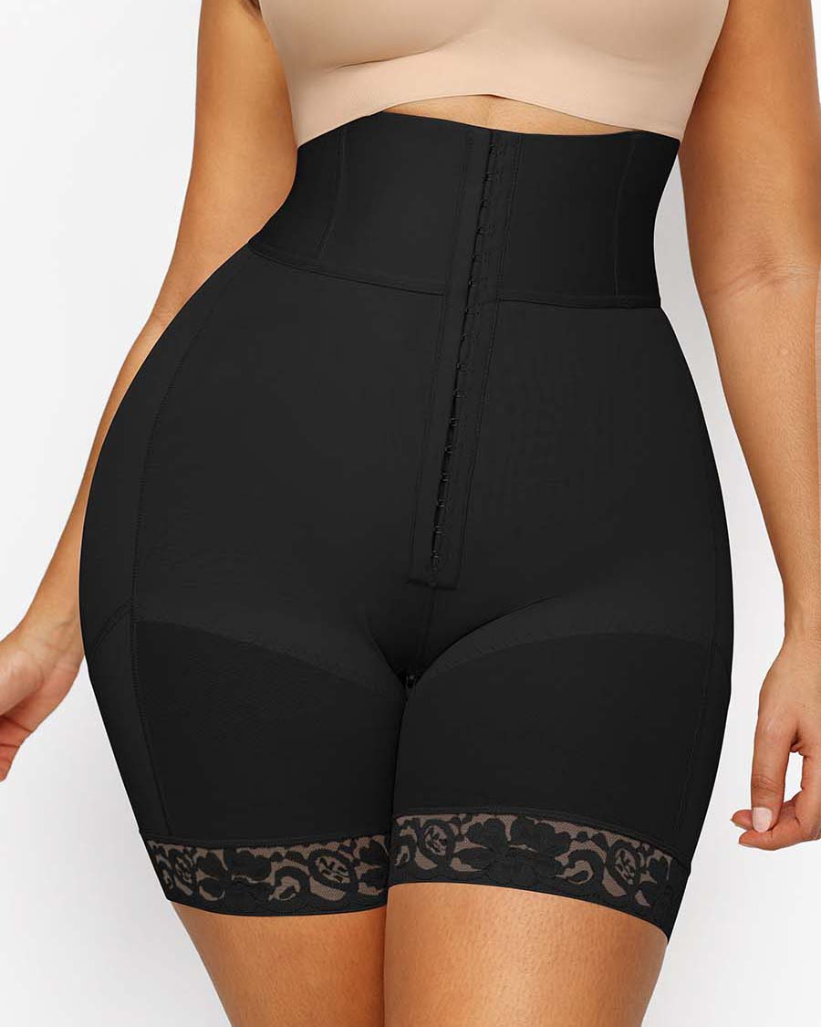 High-waisted Buttoned Shaping Shorts Butt Lifter