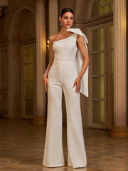 One Shoulder Knot Jumpsuits RY40048