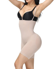 Seamless Open Bust Elastic Bodysuit