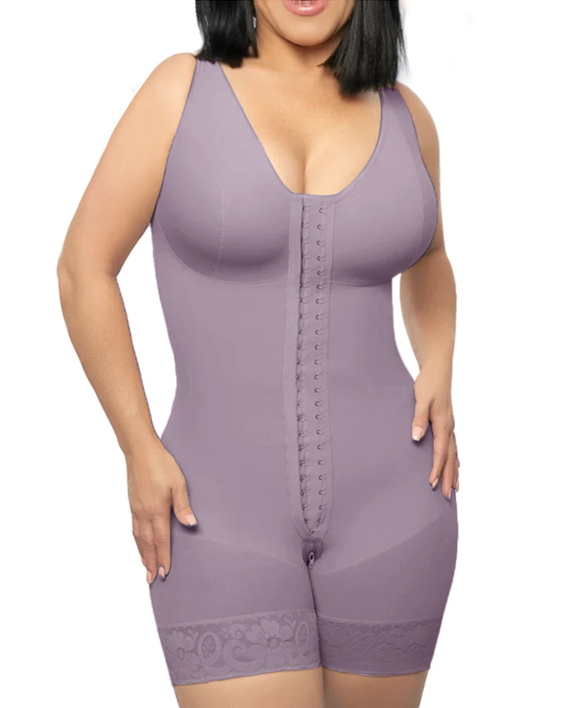 Compression Control Abdomen Buttoned Fitness Bodysuit