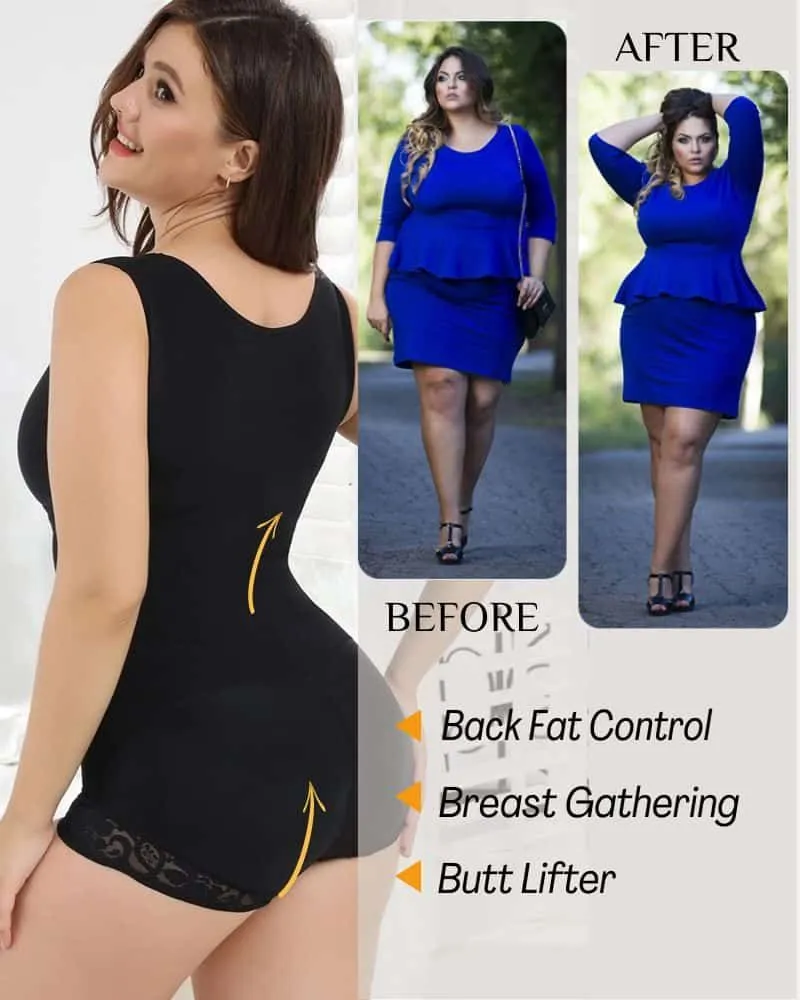 Tummy Bust Garments Front Closure Lace Shapewear