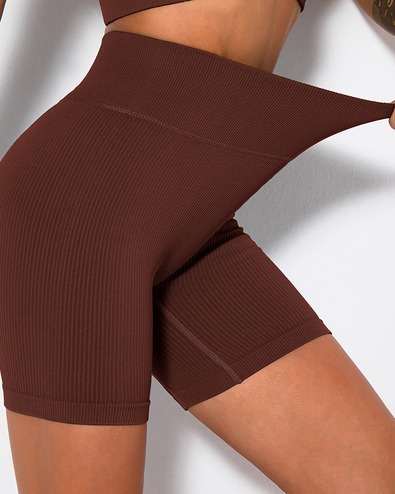 High Waist Fitness Pants Sports Running Yoga Shorts