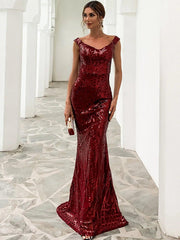 Off Shoulder Evening Dress