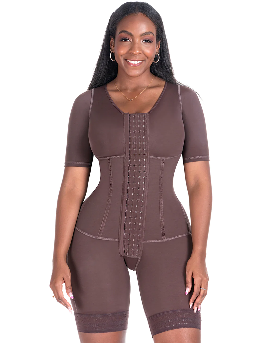Mid Thigh With Attached Bra & Arms Shapewear