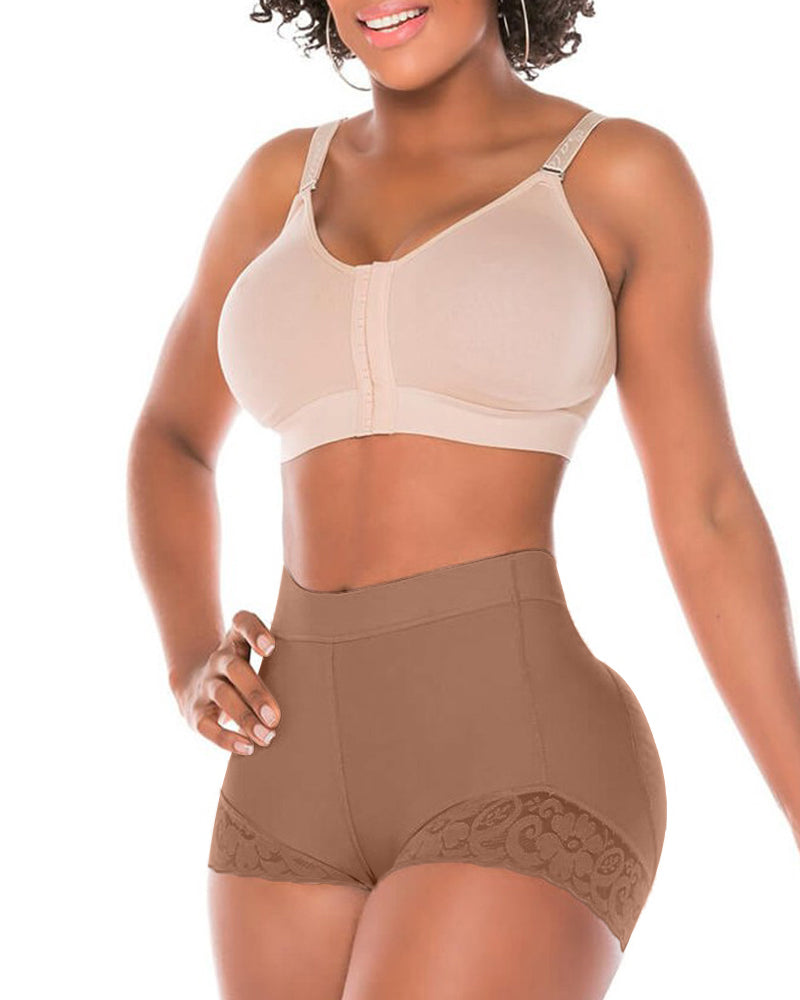 High Waist Lace Tummy Controlshaping Shorts