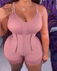 High Compression Tummy Control Hook And Eye Bodyshaper With Bra