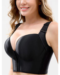 Front Closure Longline Full Cup Push Up Bra