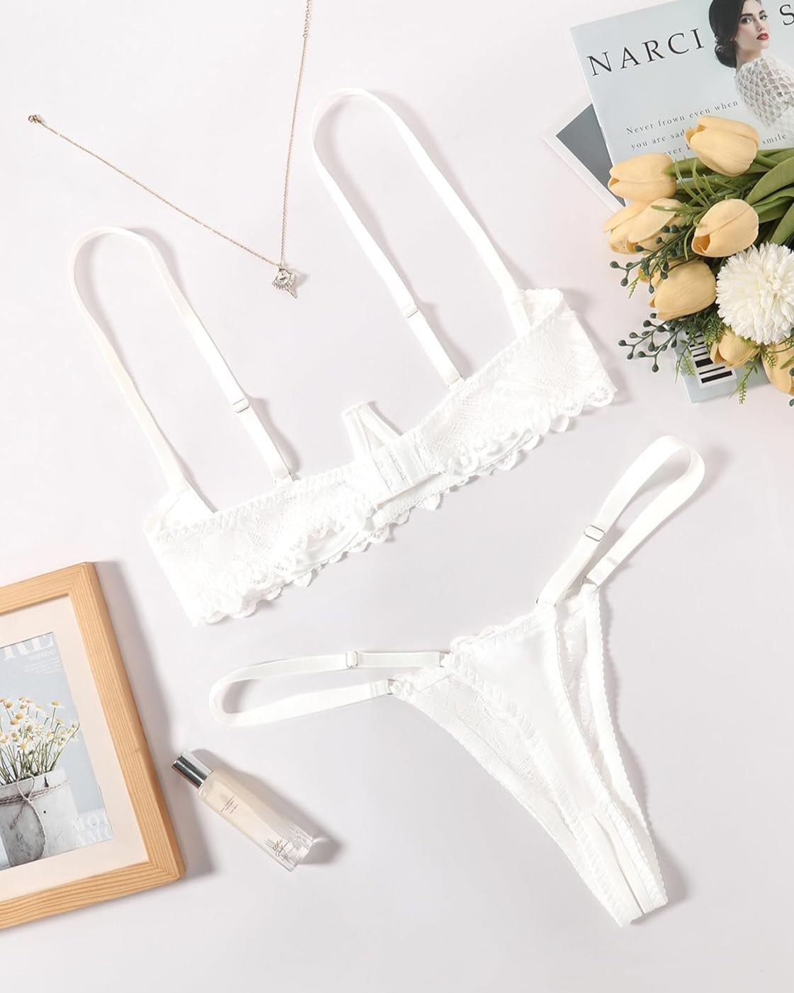 Lace Bra and Panty Underwire Lingerie Set