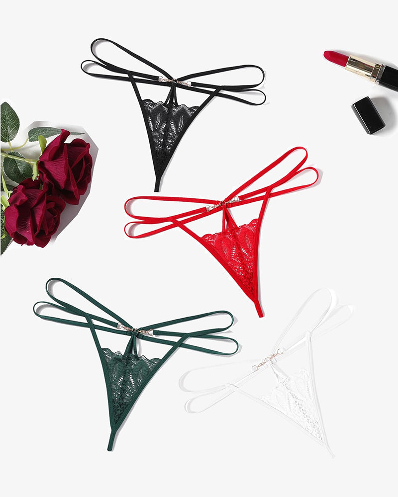 FLace Briefs Hollow Out Thong Panty