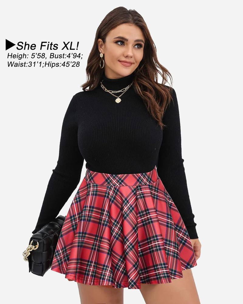 Plaid Skirts High Waist A Line Skirt