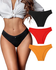 Cotton Ribbed Hipster Panties