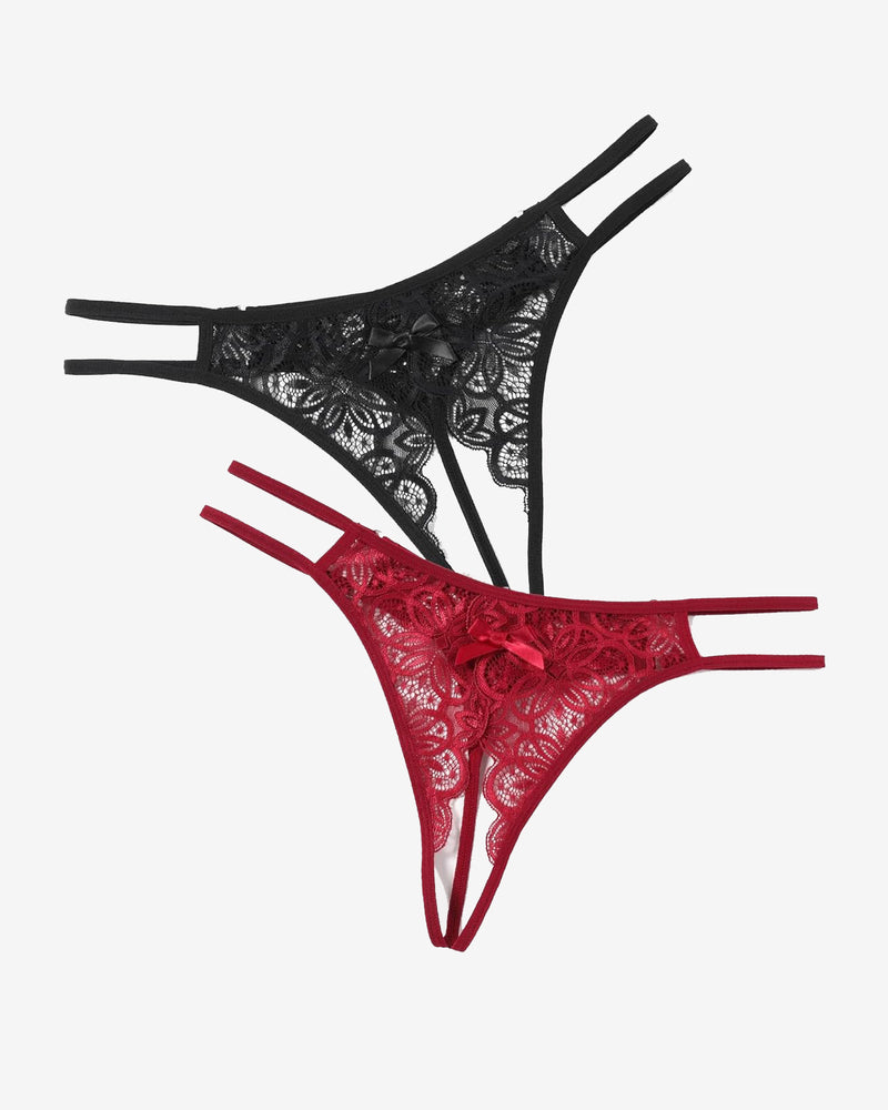 FLace Briefs with Cute Bow
