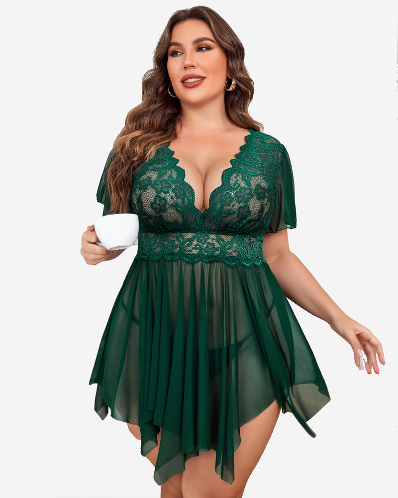 Plus Size FLace Lingerie