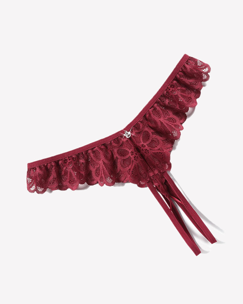 Lace Panties Criss Corss Thong