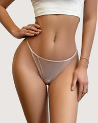 Embroidered Sheer Mesh Panties