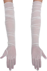 1920s Long Sheer Gloves Tulle Mesh Gloves
