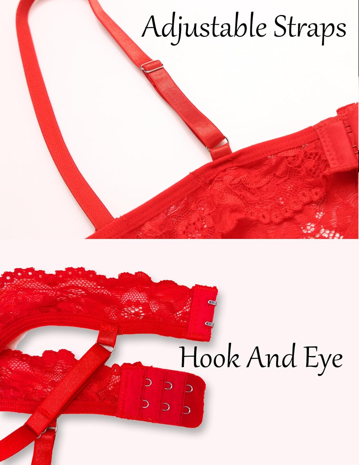 Lace V Neck Crotchless Teddy Lingerie