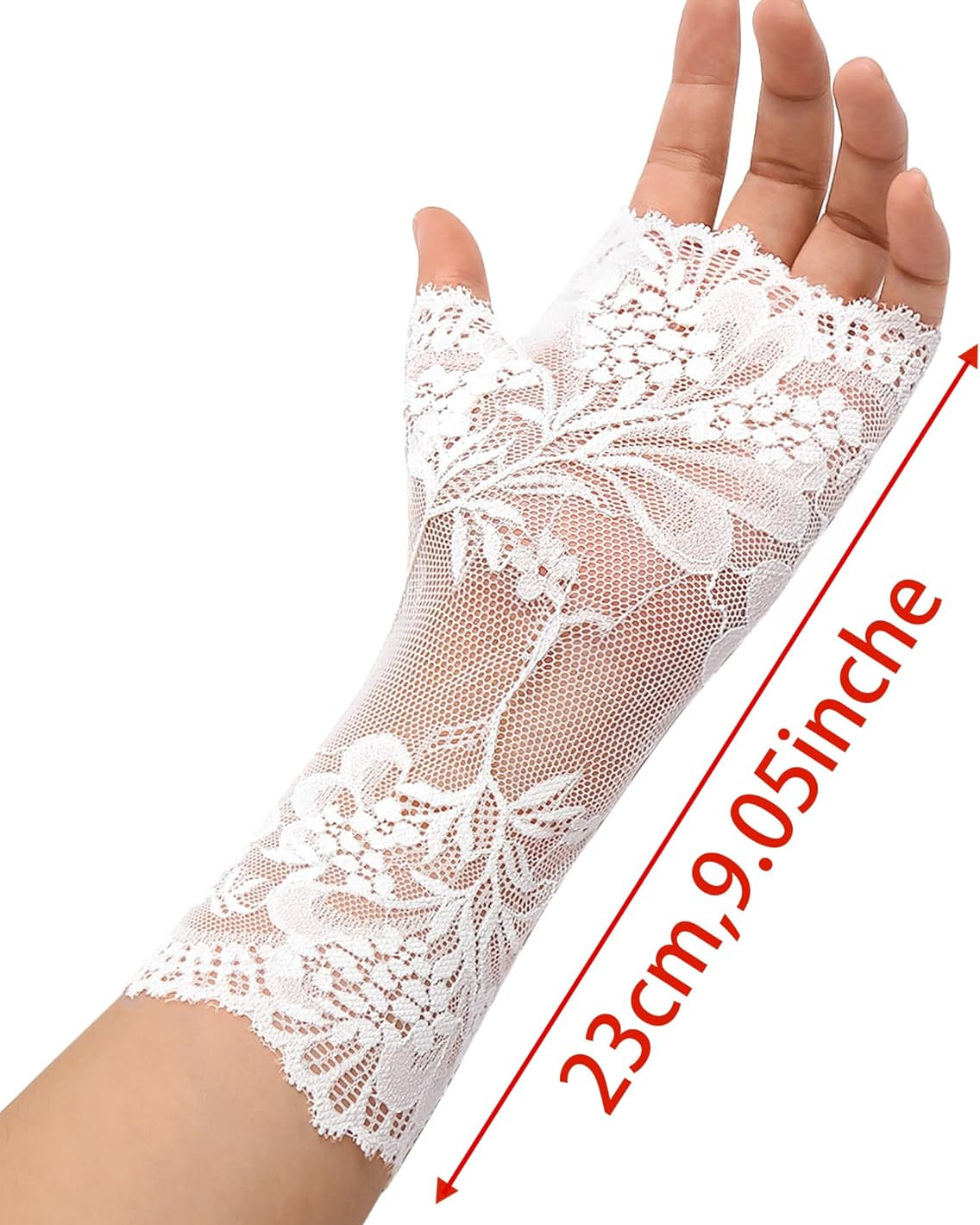Short Lace Gloves Fingerless Bridal Wrist Glove