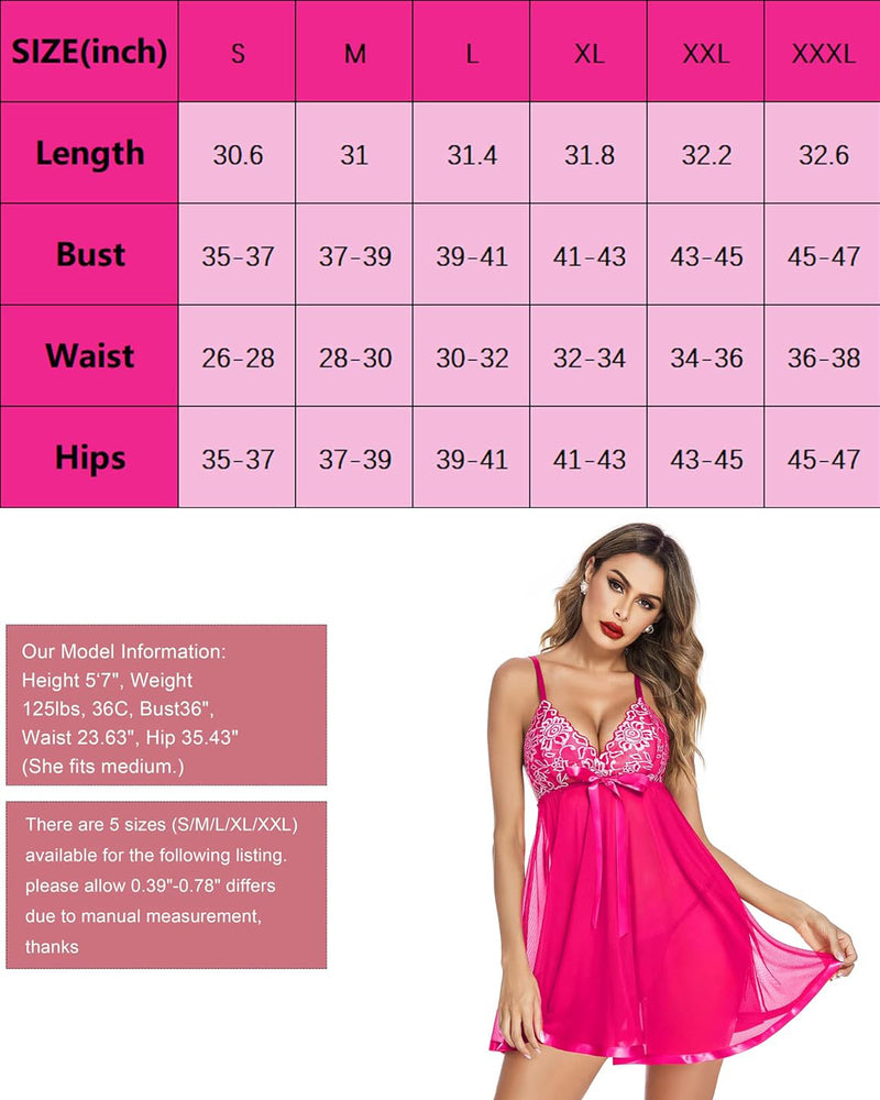 FLace Babydoll Mesh Lingeries