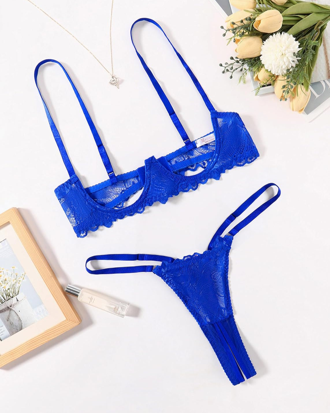 Lace Bra and Panty Underwire Lingerie Set