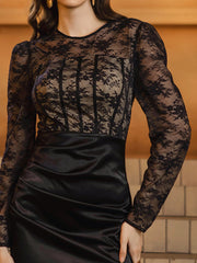 Black See-through Corset Elegant Evening Dress