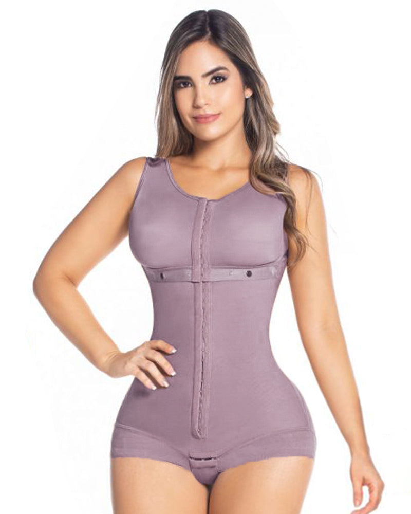 Hook And Eye Closure Breast Support Tummy Control Bodyshaper