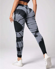 Seamless Tie Dye High Waisted Active Yoga Pants