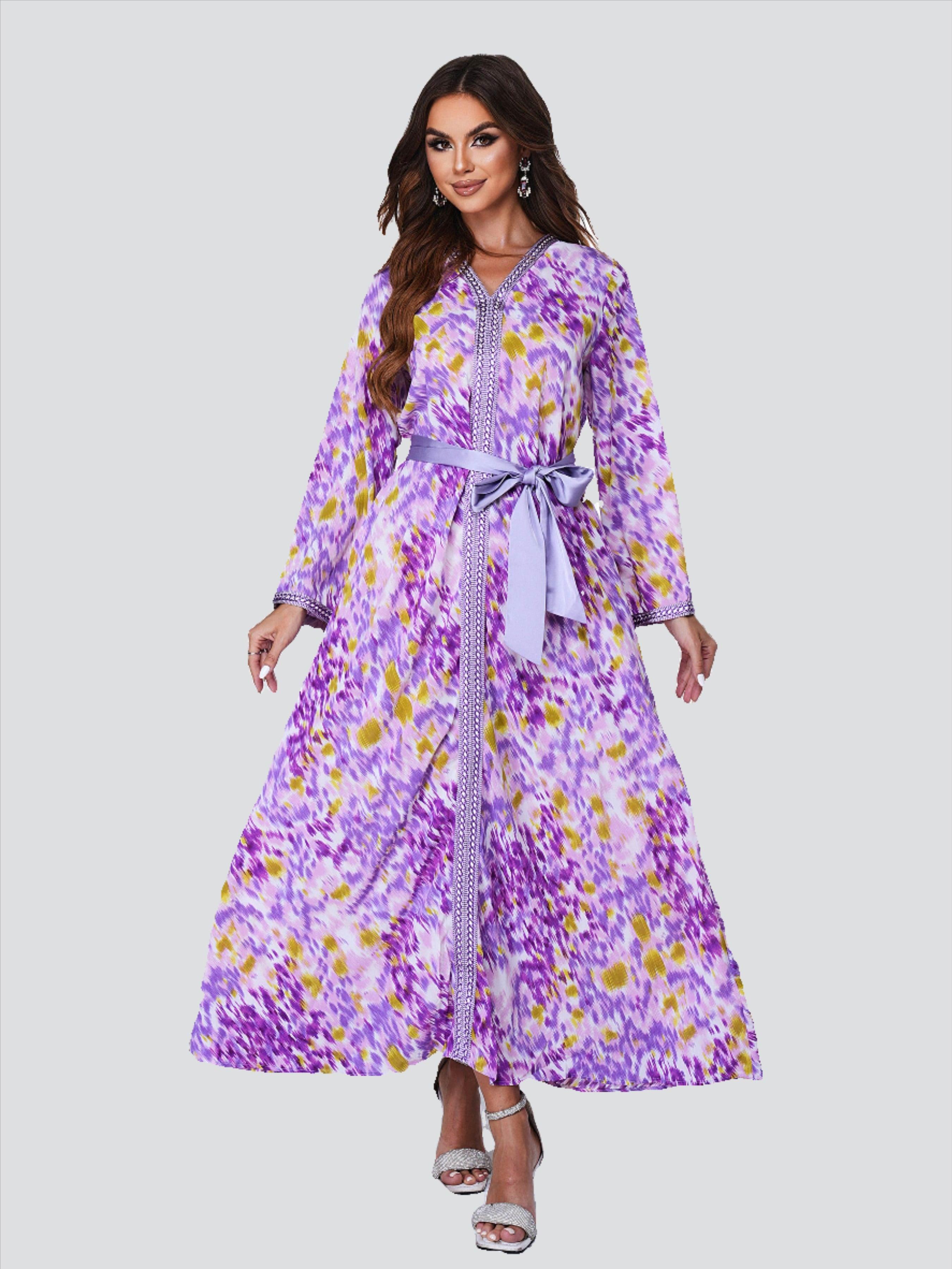 Tie-dye Long Sleeve Loose Dress