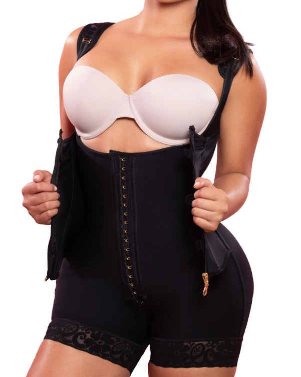 Double Layer Abdominal Compressions Open Chest Body Shaper