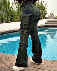 Slimming-Fit Cargo Style Jeans