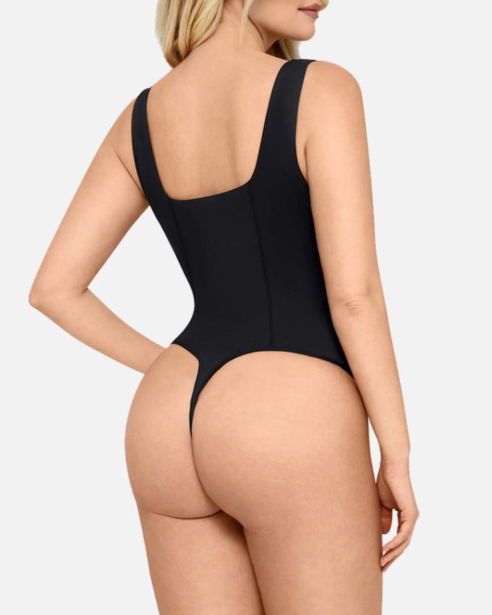 V-Neck Tummy Controlling Bodysuit