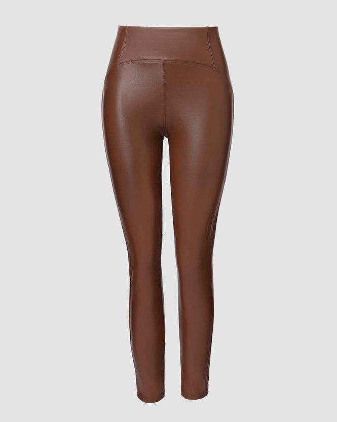 Slim-Fit Leather Skinny Pants