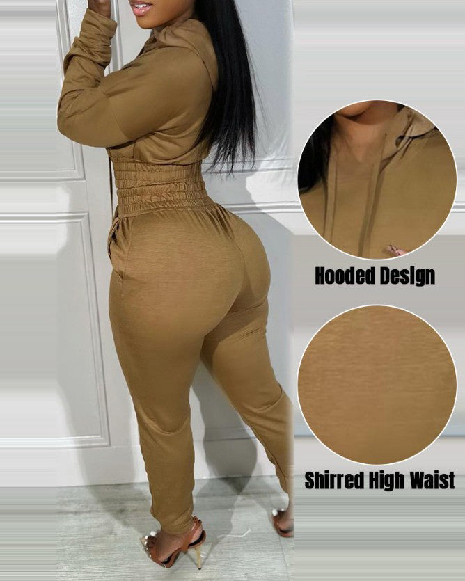 Casual Hoodie Two-Piece Set