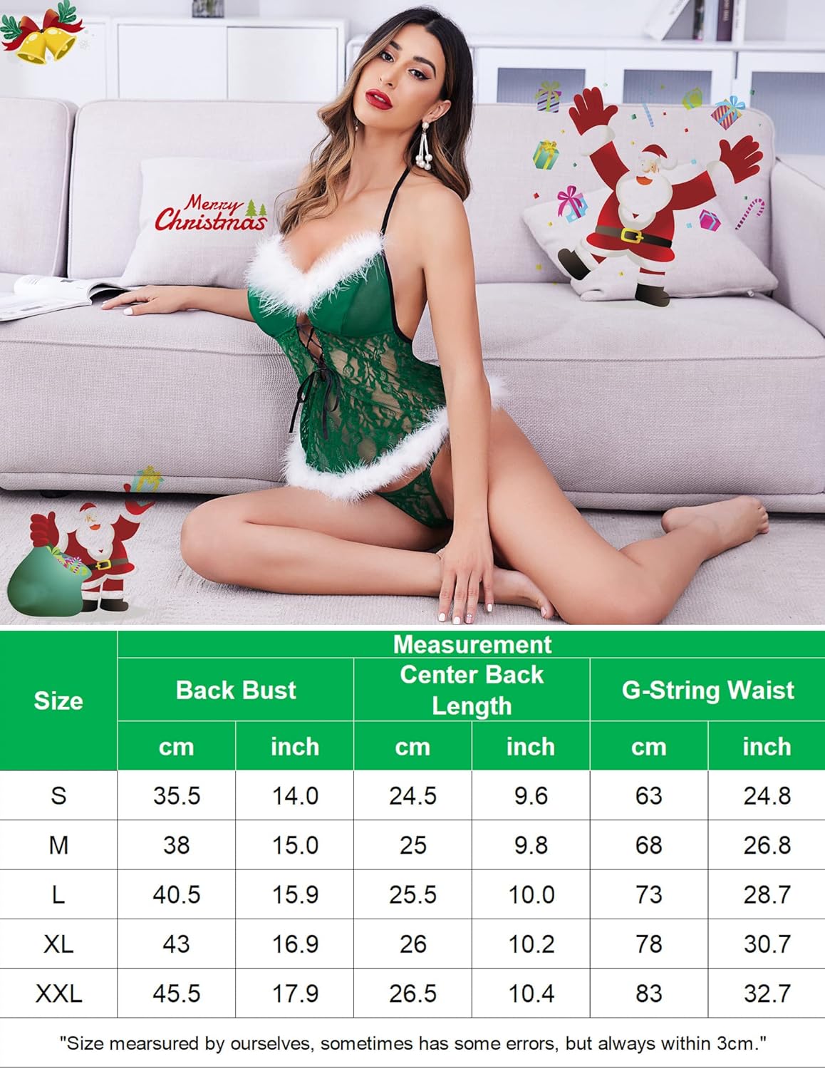 Christmas Santa Lingerie Teddy