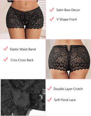 Boyshorts Panties Lace Boxer Briefs