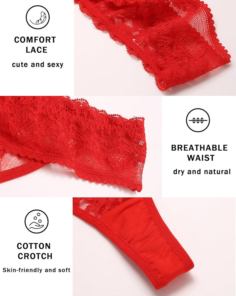 Lace Low Waist Brazilian Panties