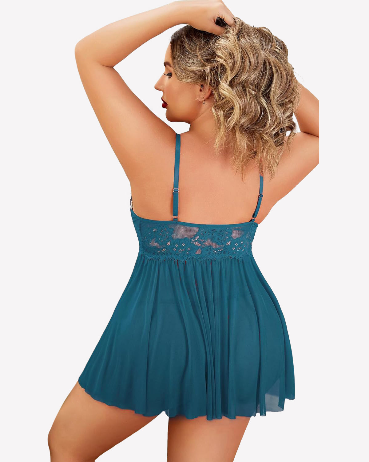 Plus Size Lace Babydoll Nighty