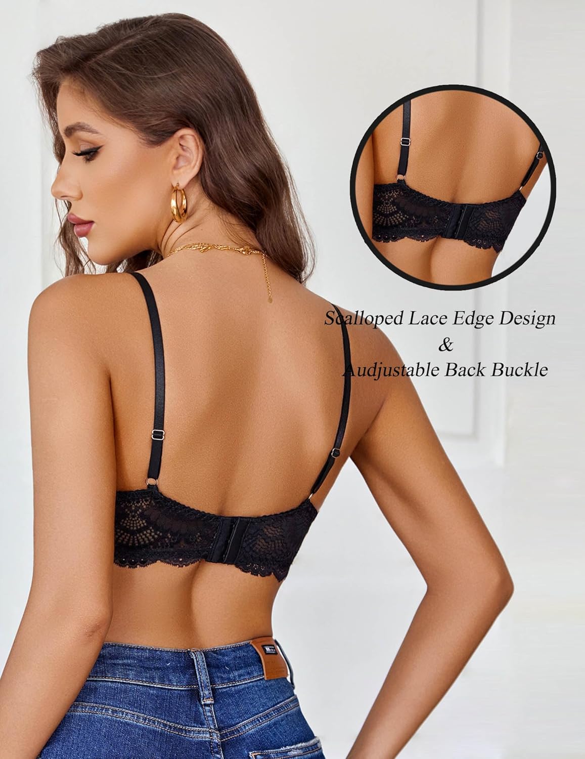 Lace Bra Sheer Underwire Unlined Bras