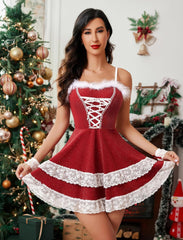 Christmas Dress V Neck Party Dress