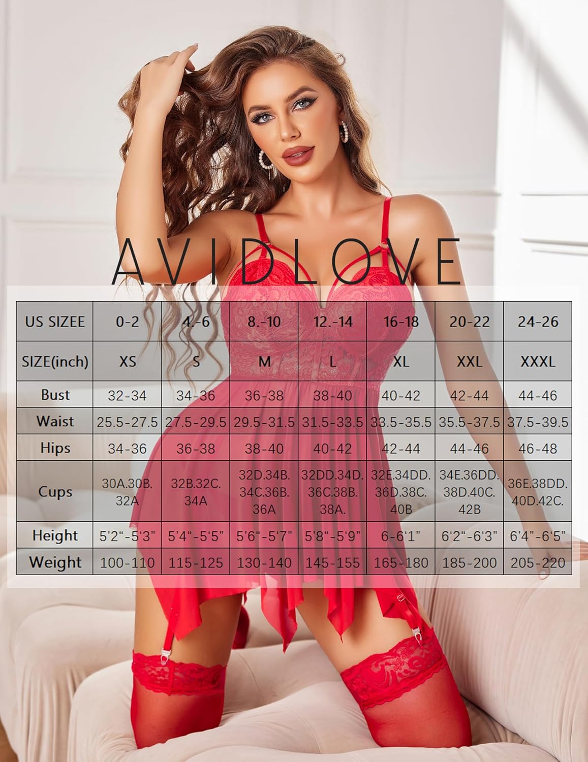 Lace Sleepwear Dress Boudoir Nighty