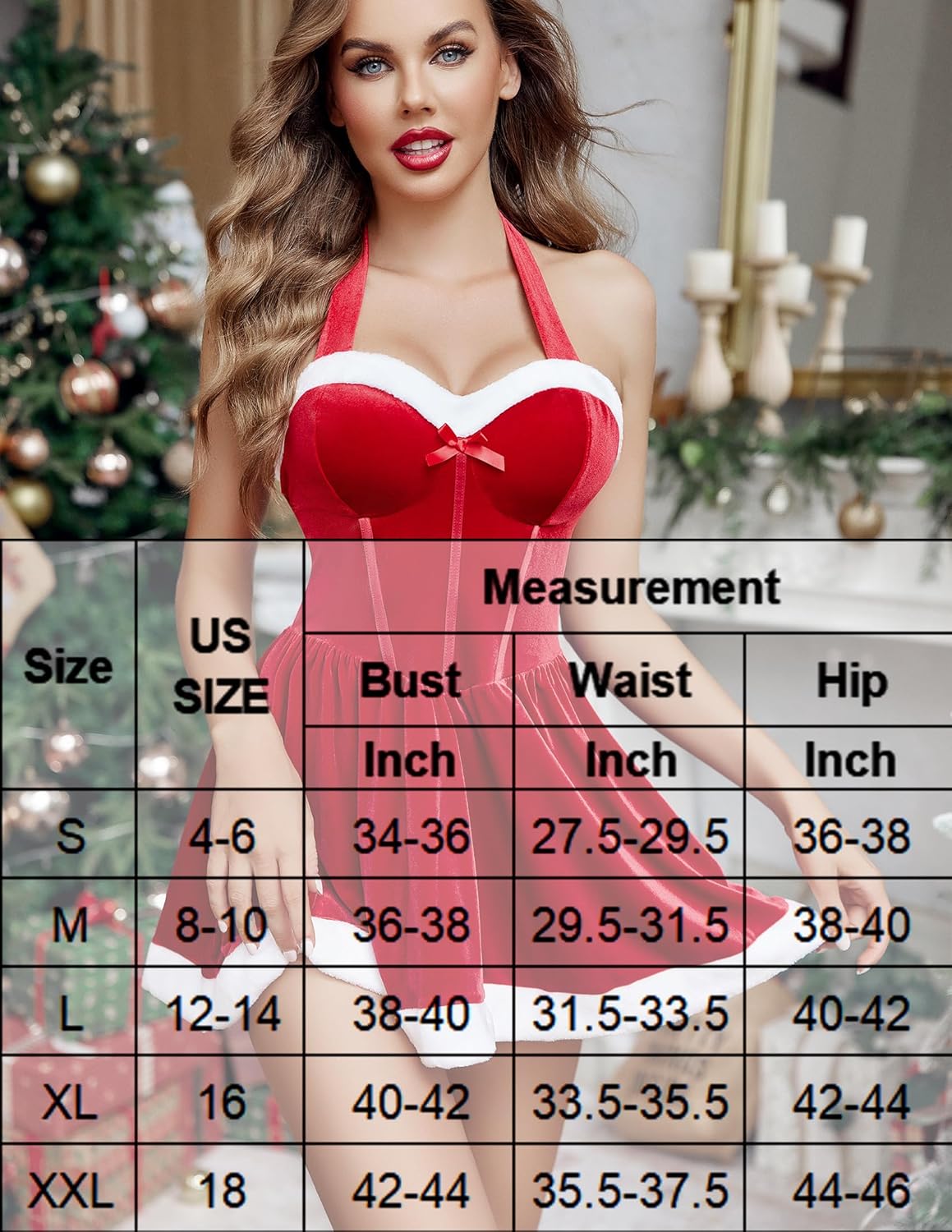 Christmas Dress Halter Corset Mini Dress