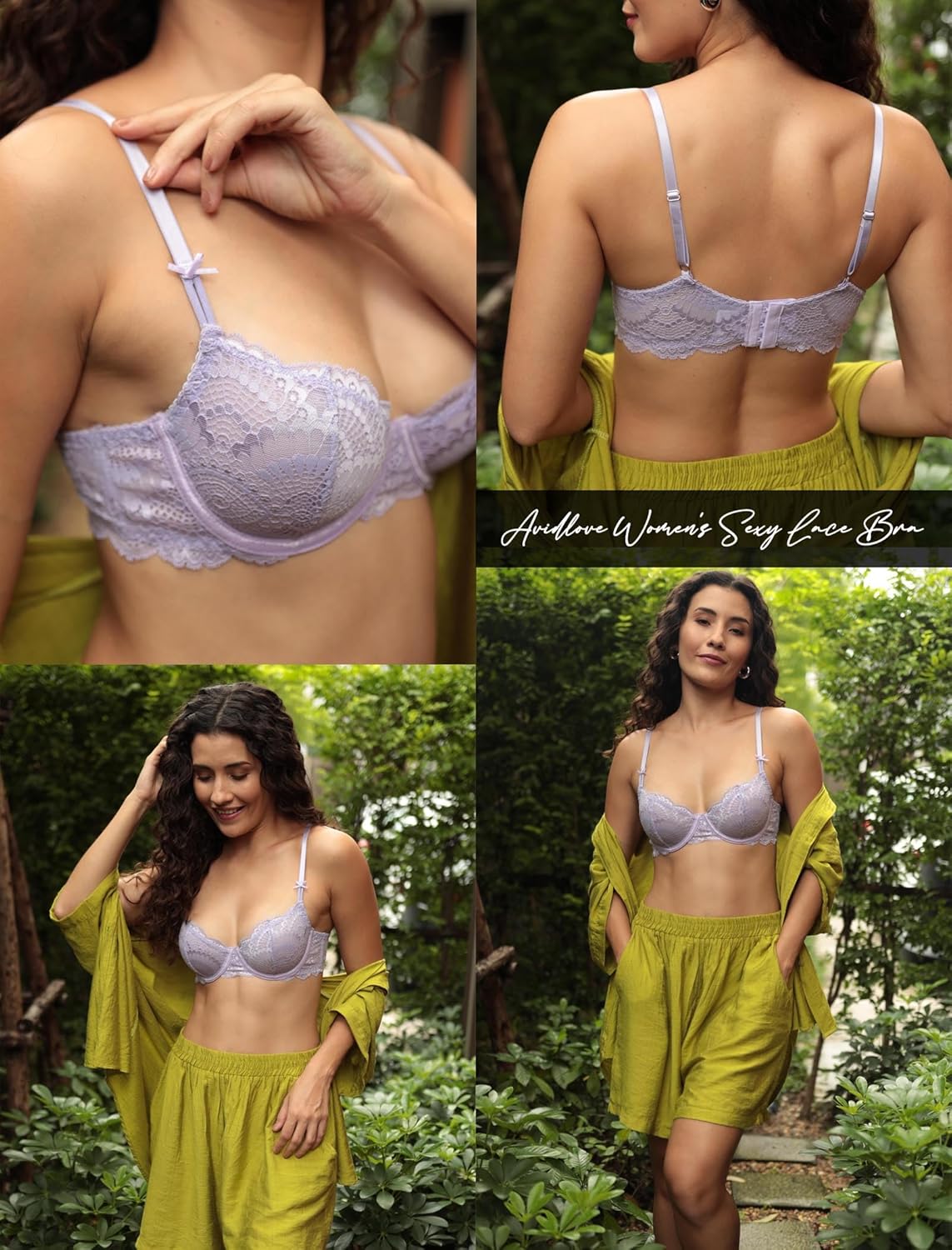 Lace Bra Sheer Underwire Unlined Bras