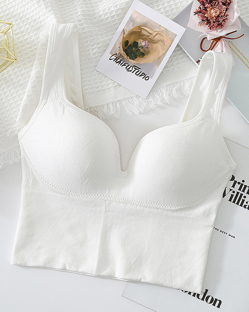 Shockproof Without Wire 3D Push-up Running Sports Bra