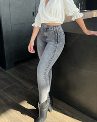 Design Braided Skinny Jeans