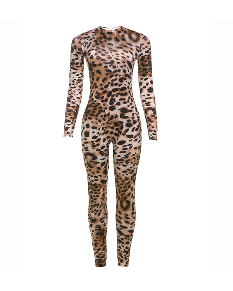 Leopard Print Jumpsuit
