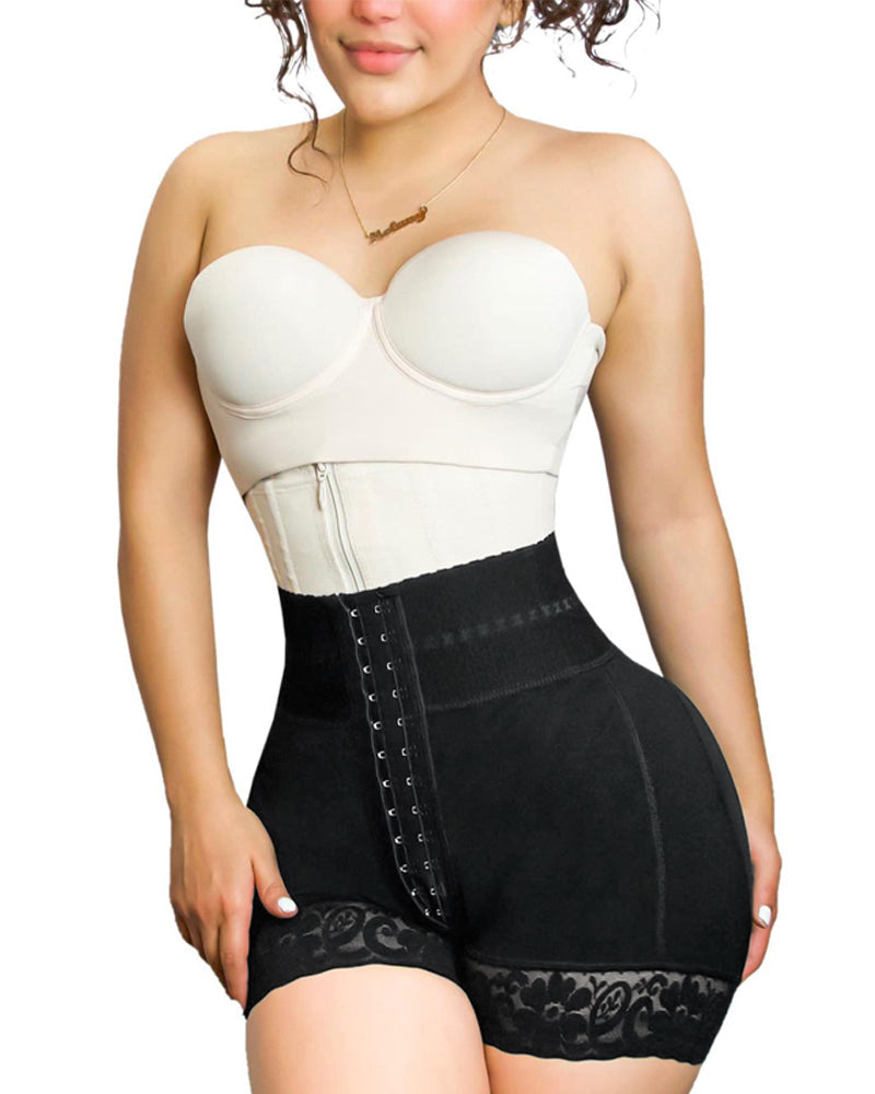 High Waist Guitar Short BBL Front Closure for Compression Adjustment