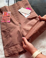 Hook-Eye Closure High Waist Shaping Shorts
