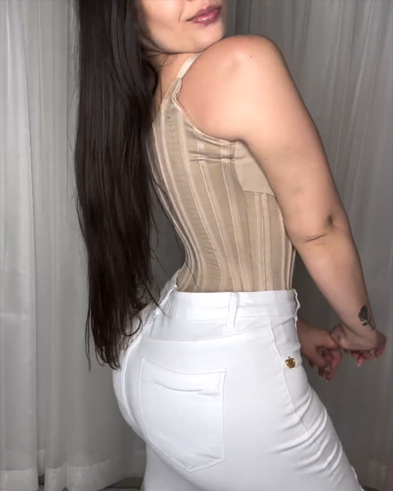 New Hourglass Shapewear Vest Waist Steel Belt